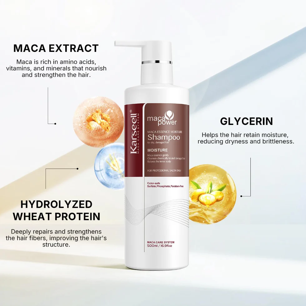 Karseell Extract Moisture Shampoo 500ml | Deep Repair Dry Hair Care - Image 2
