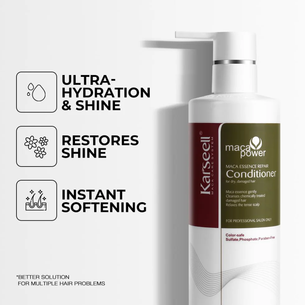 Karseell Maca Essence Repair Conditioner 500ml | Smooth Glossy Hair Care - Image 3