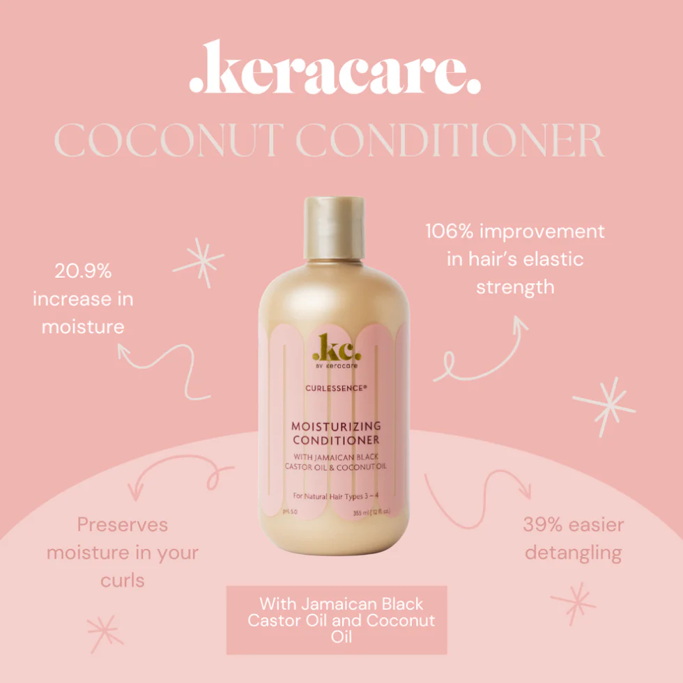 Keracare Curlessence Moisturizing Conditioner 355ml | Hydrate & Strengthen Curls - Image 3