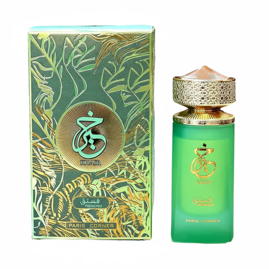 Khair Pistachio EDP by Paris Corner 100ml–  Luxurious Unisex Gourmand Perfume with Pistachio & Vanilla