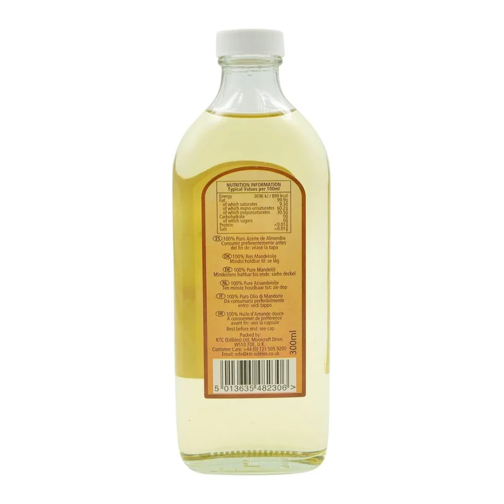 KTC Pure Almond Oil 300ml | Natural Hair & Skin Nourishing Oil - Image 2
