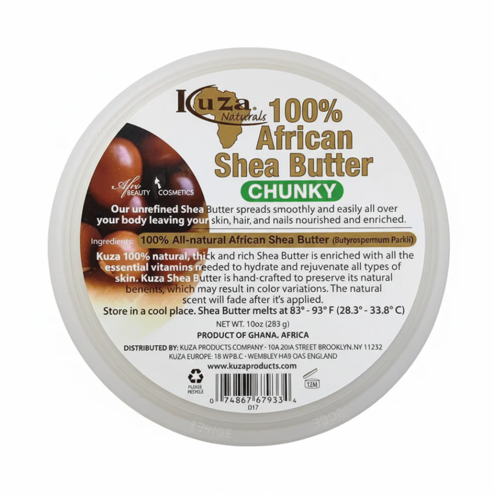 Kuza 100% African Shea Butter Chunky 283g | Pure Unrefined Skin & Hair Care