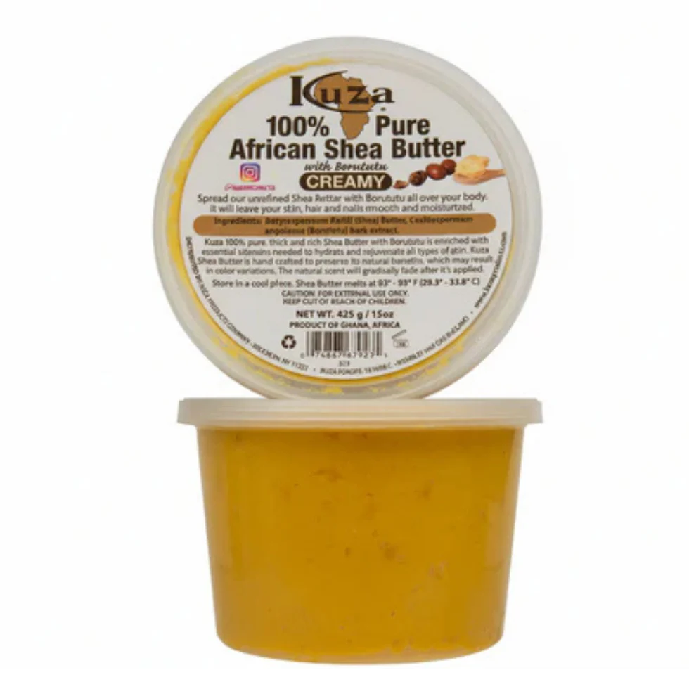Kuza 100% African Shea Butter Creamy 425g | Skin, Hair & Nails Moisturizer