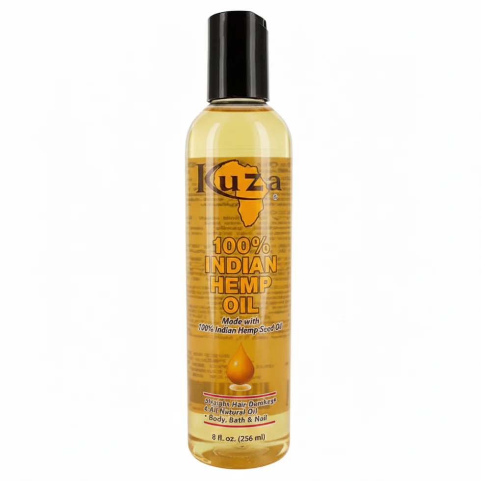 🌿 Kuza 100% Indian Hemp Oil 8oz | Hair, Scalp & Skin Repair Care