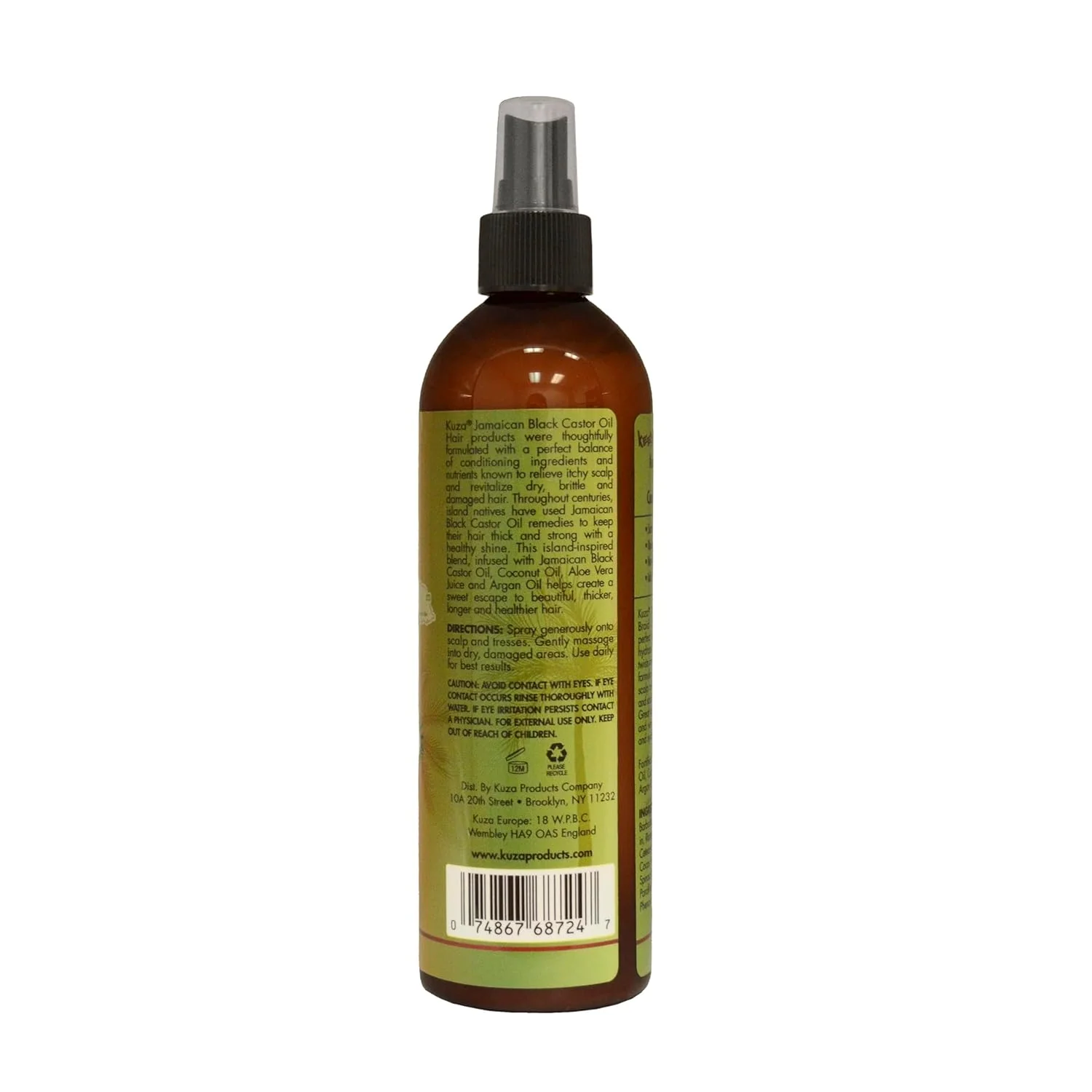 Kuza Jamaican Black Castor Oil Conditioning Braid Spray 2oz & 12oz | Hydrate & Strengthen - Image 3