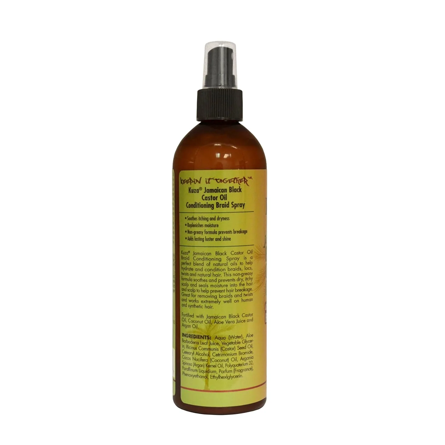 Kuza Jamaican Black Castor Oil Conditioning Braid Spray 2oz & 12oz | Hydrate & Strengthen - Image 4