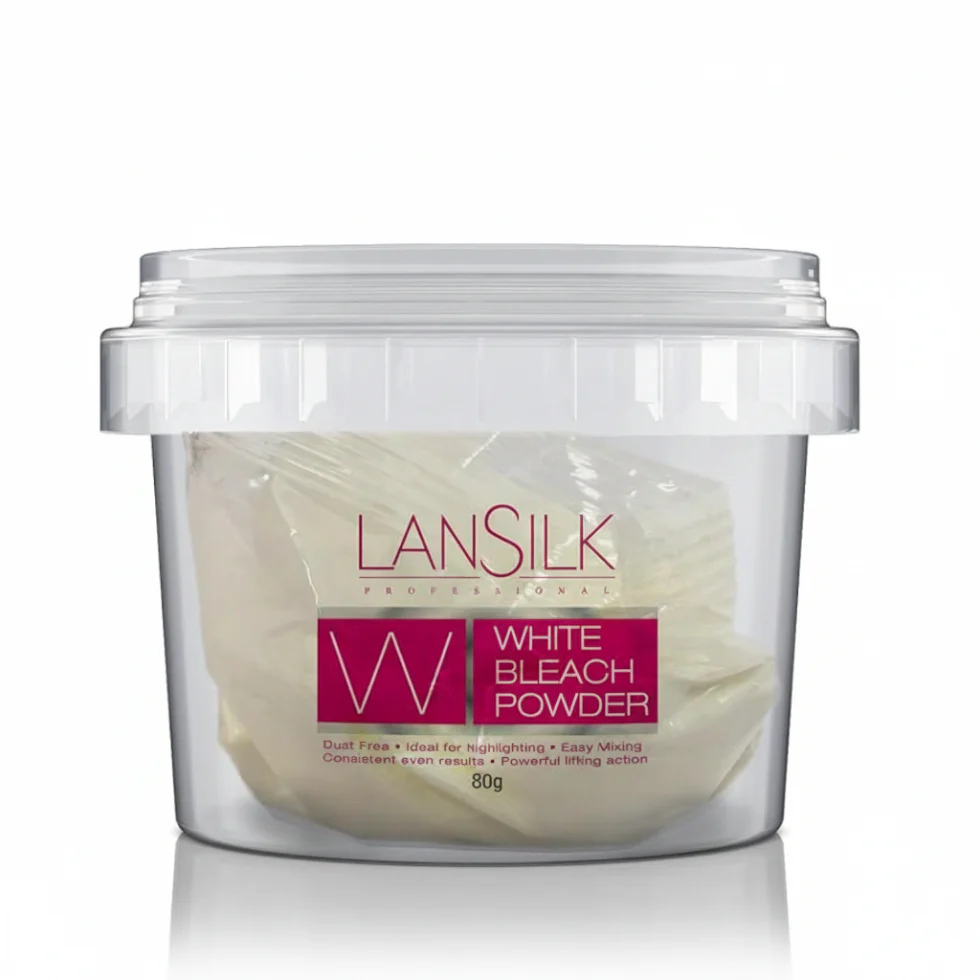 Lansilk White Bleach Powder 80g | Hair Lightening & Highlights Powder