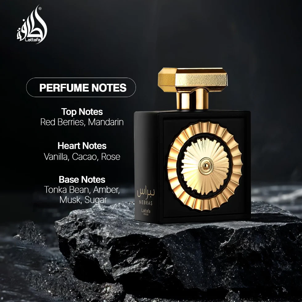 Lattafa Nebras Eau de Parfum 100ml | Unisex Amber Vanilla Long-Lasting Perfume - Image 4
