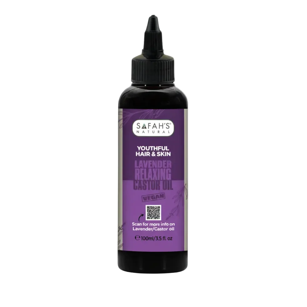 Lavender Black Castor Oil 100ml | Hair Growth, Scalp Care & Skin Relief Oil
