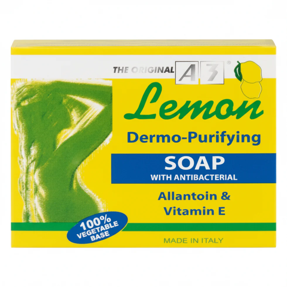 A3 Lemon Dermo-Purifying Soap 200g | Antibacterial Brightening Cleanser