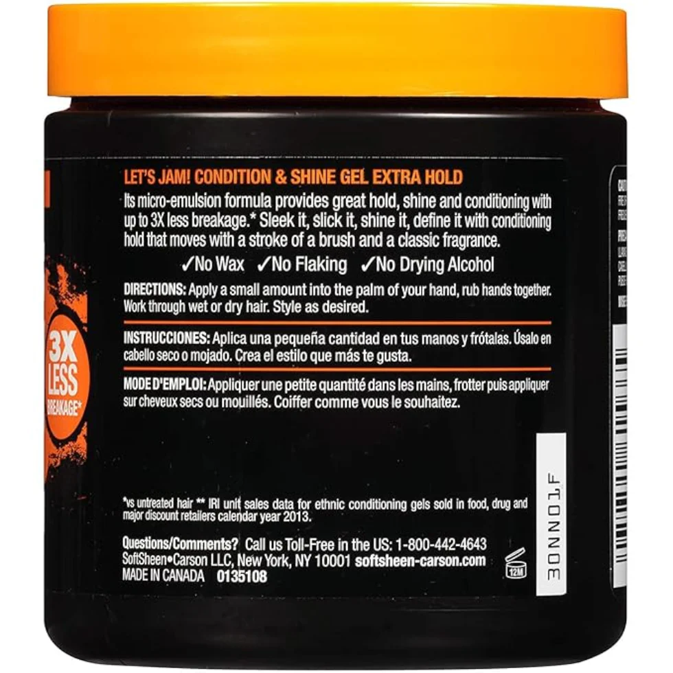 Let's Jam Condition & Shine Gel Extra Hold | Strong Hold Styling & Shine Gel - Image 3