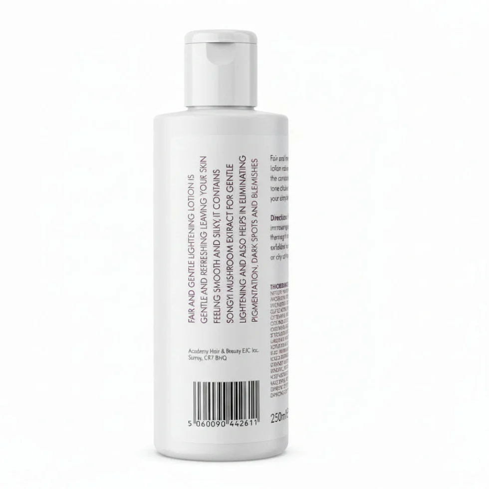 Fair & Gentle Lightening Body Lotion 250ml | Brightening & Hydrating Skin Lotion - Image 2