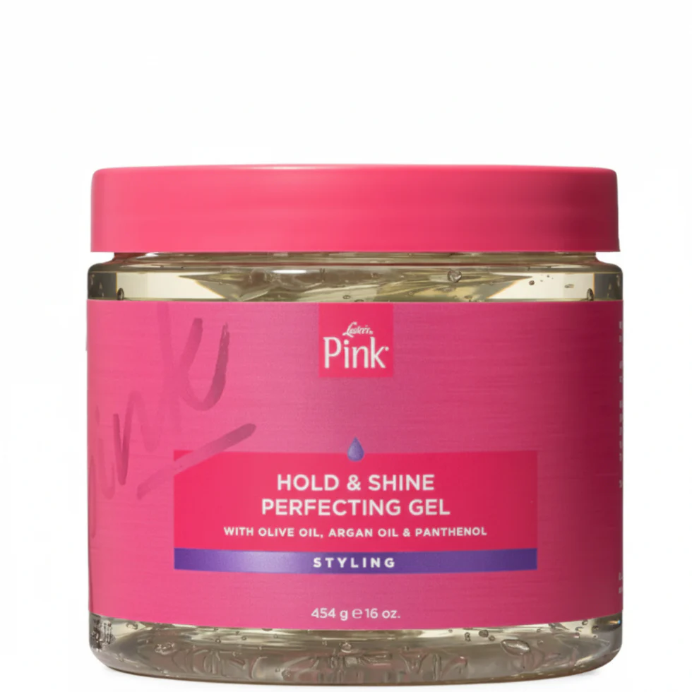 Luster’s Pink Hold & Shine Gel | Flake-Free Hair Control & Shine 16oz