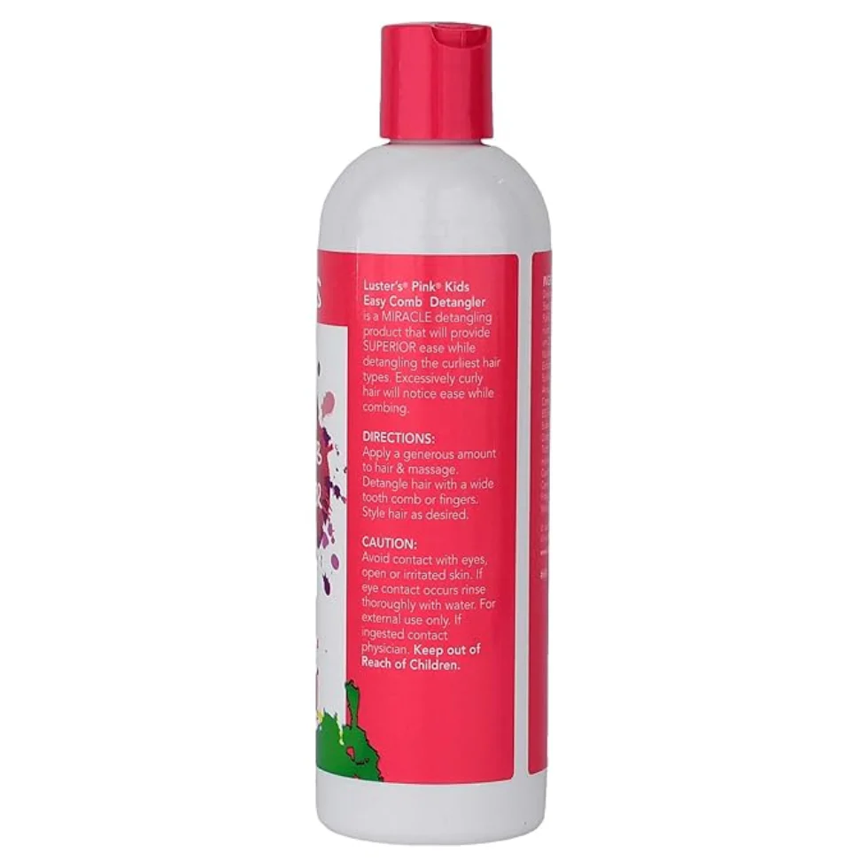 Luster’s Pink Kids Easy Comb Detangler | Moisturize & Tangle-Free Hair 12oz - Image 3
