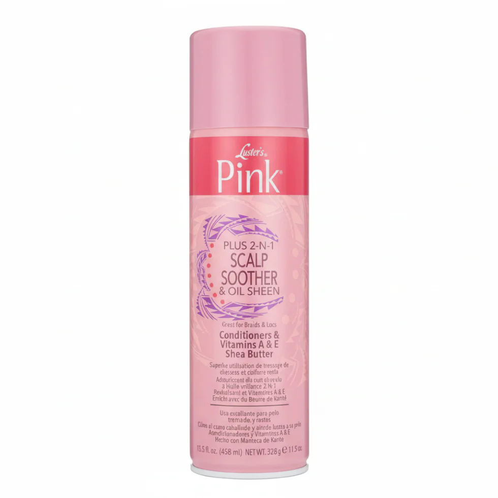Luster’s Pink Plus 2-in-1 Scalp Soother & Oil Sheen | Hydrate & Shine 11.5oz