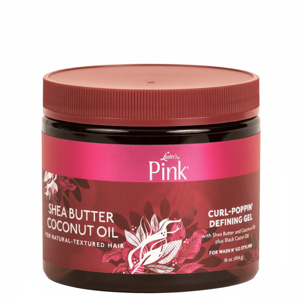 Luster’s Pink Curl-Poppin Defining Gel 16oz | Shea & Coconut Curl Gel