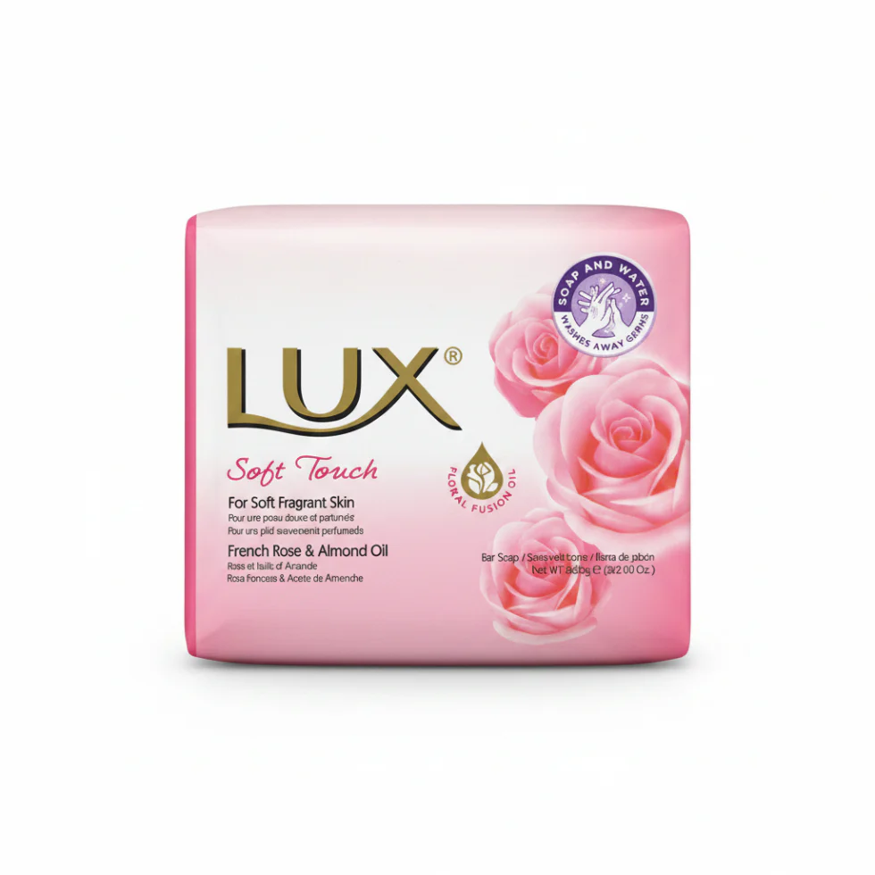 LUX Pink Soap Bars Pack of 3 | Soft Glow Beauty Soap 240g Skin Nourishing Care