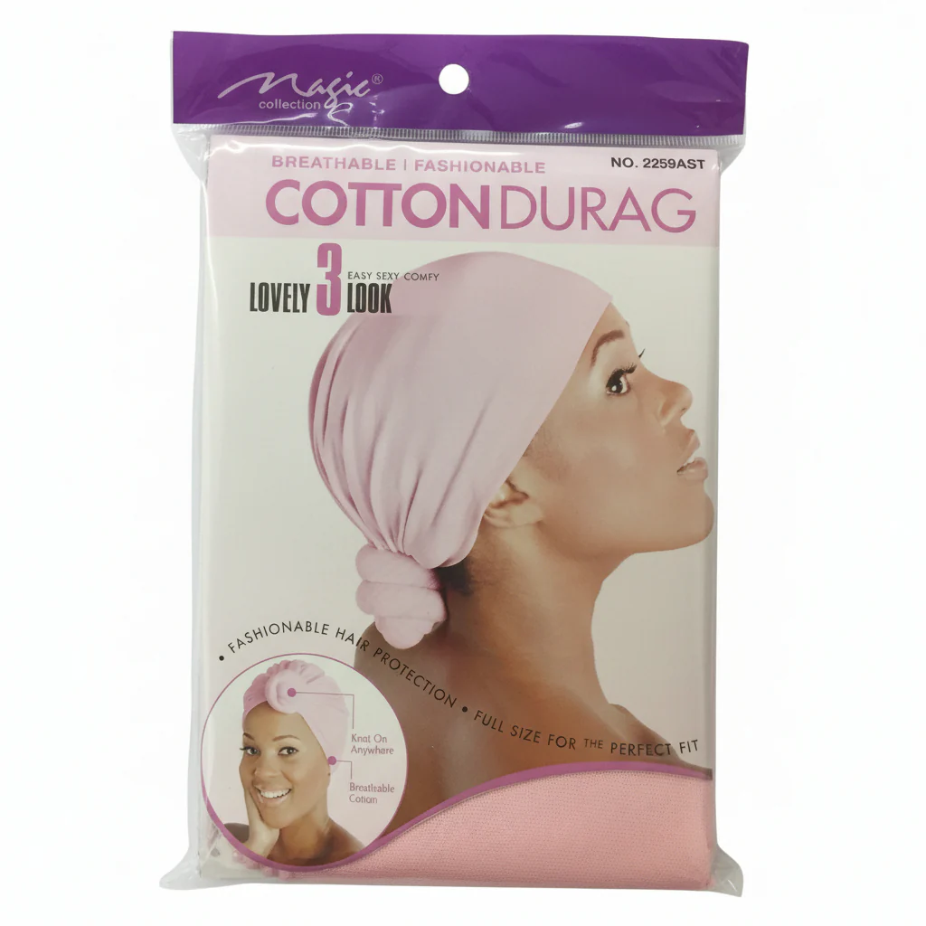 Magic Collection Cotton Durag 2259AST | Wave Cap Hair Protection Durag - Image 3