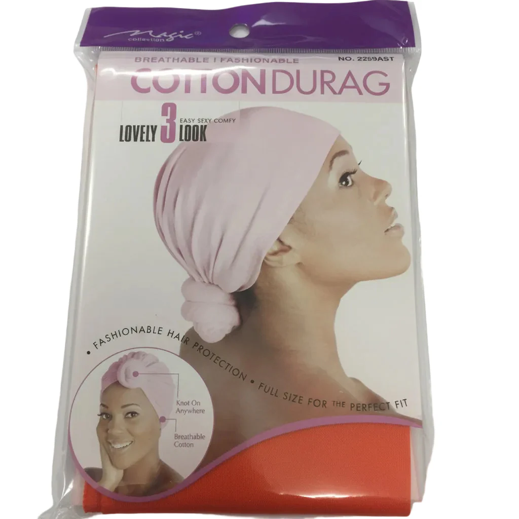Magic Collection Cotton Durag 2259AST | Wave Cap Hair Protection Durag - Image 4