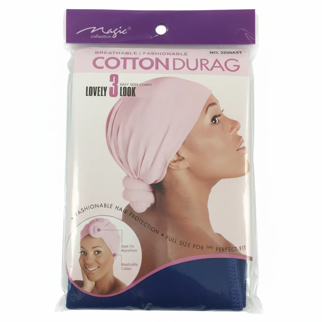 Magic Collection Cotton Durag 2259AST | Wave Cap Hair Protection Durag - Image 5