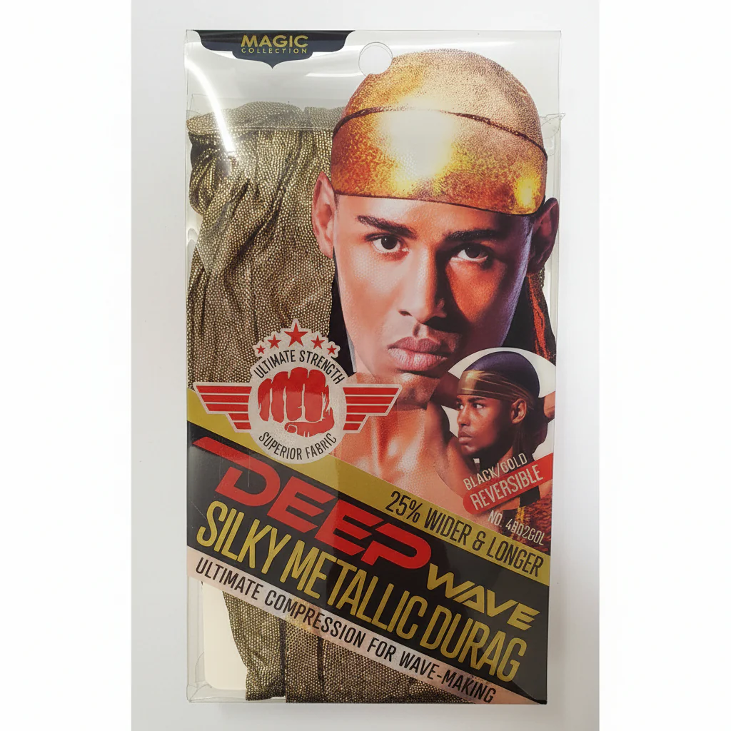 Magic Collection Deep Wave Silky Metallic Durag - 4802
