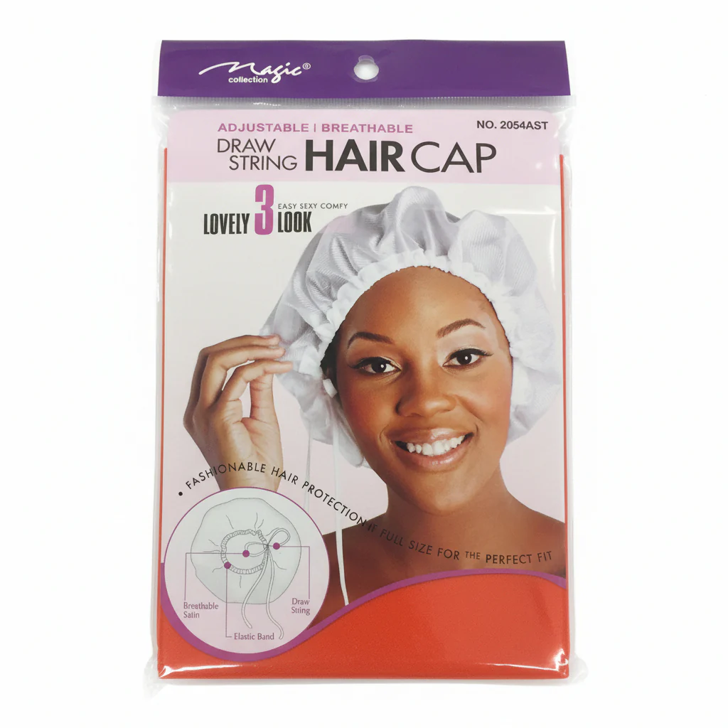 Magic Collection Draw String Hair Cap - 2054AST - Image 4