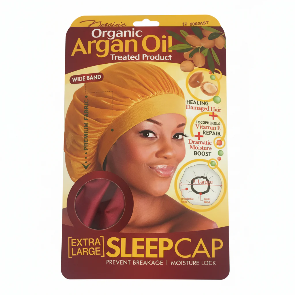 Magic Collection Organic Argan Oil Sleep Cap - 3002BLA - Image 4