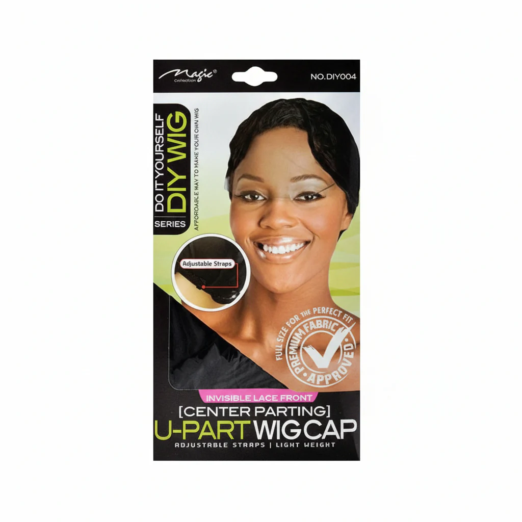 Magic Collection Side Parting U-Part Wig Cap Black  DIY004