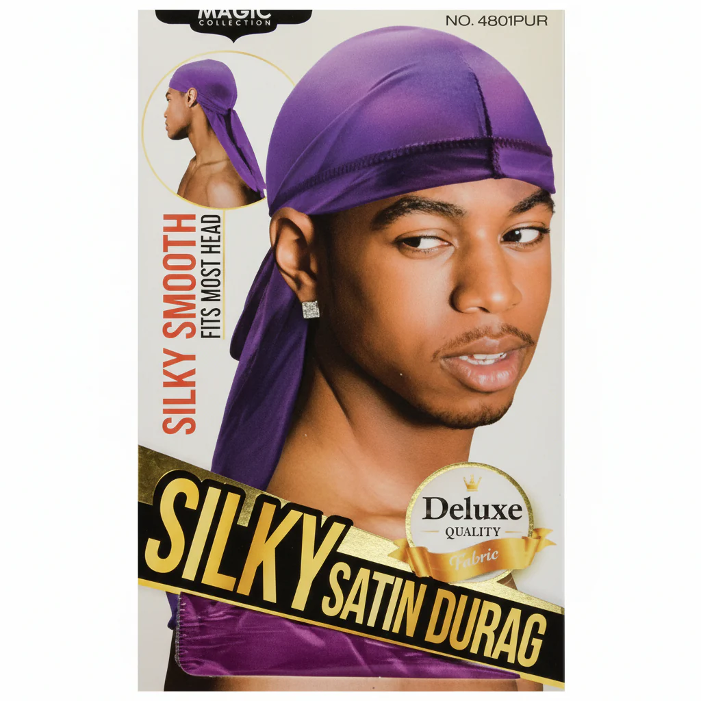 Magic Collection Silky Satin Durag 4801BLA - Image 6