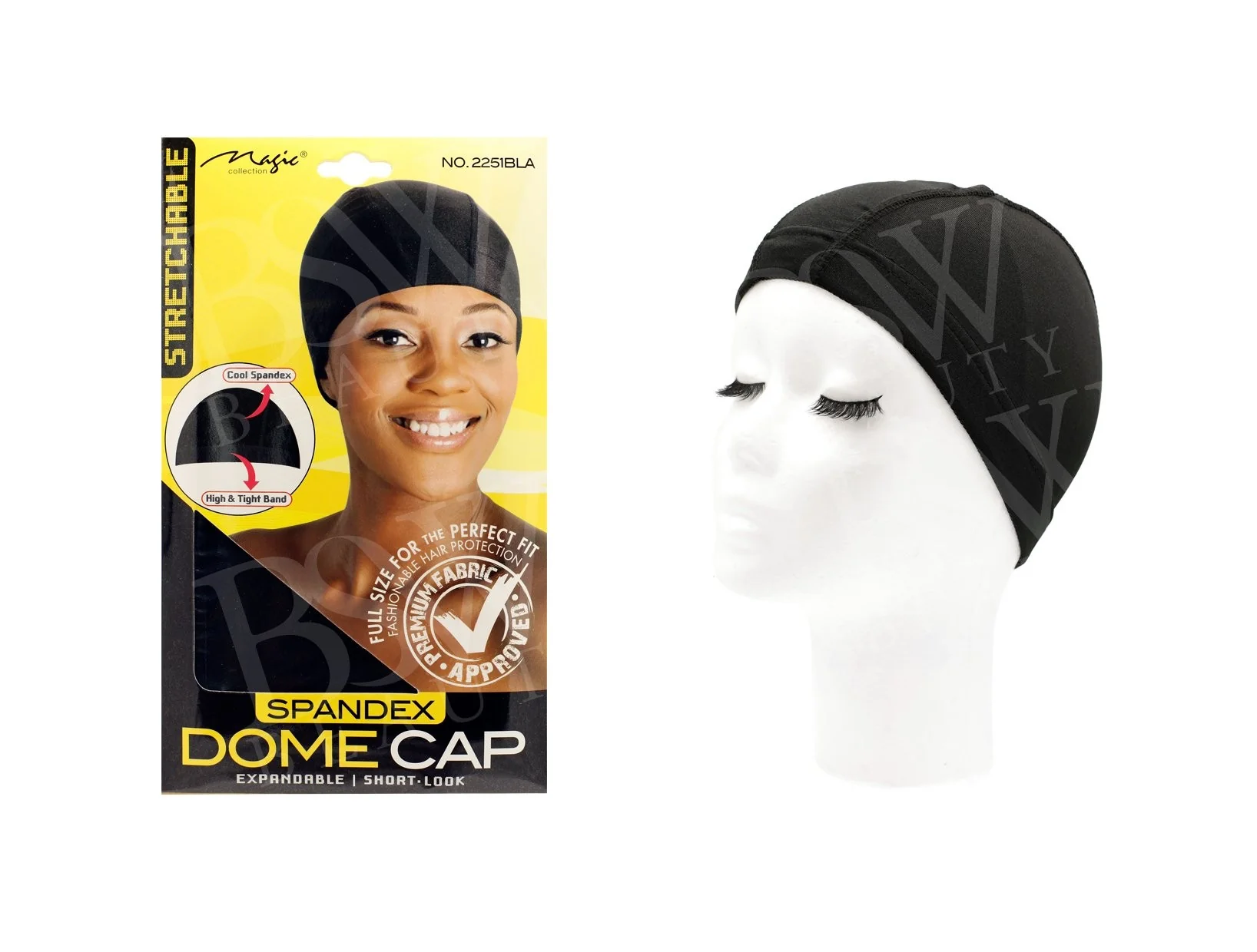 Magic  Collection Spandex Dome  Cap - 2251BLA - Image 2