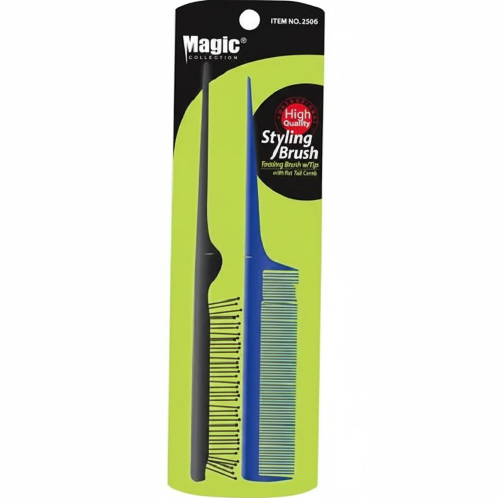 Magic Collection Styling Brush Teasing Brush With Rat Tail Comb - 2506