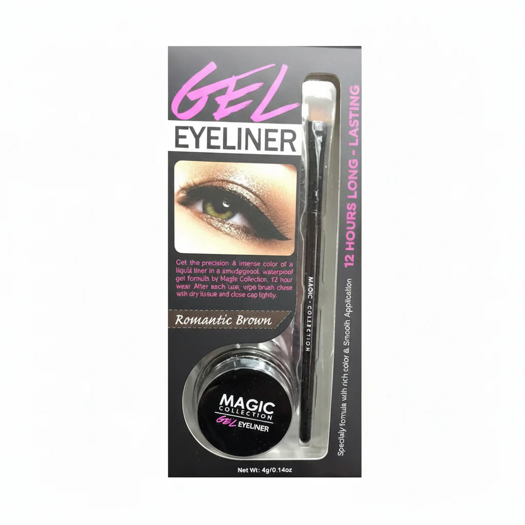 Magic Collection Waterproof  Gel Eyeliner 12 Hours Long- Lasting Romantic Brown