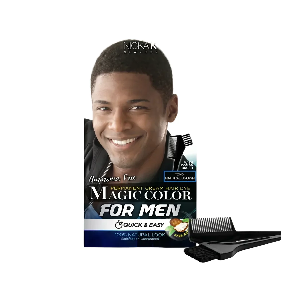 Magic Color For Men Permanent Hair Dye TCM04 | Natural Brown Grey Coverage