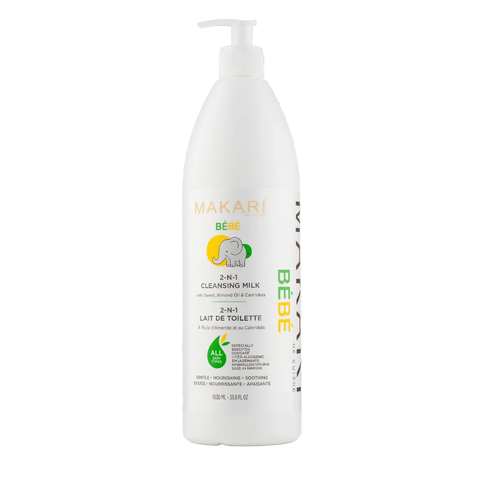 Makari Bebe Cleansing Milk 1000ml | Gentle Baby Hydration Cleanser
