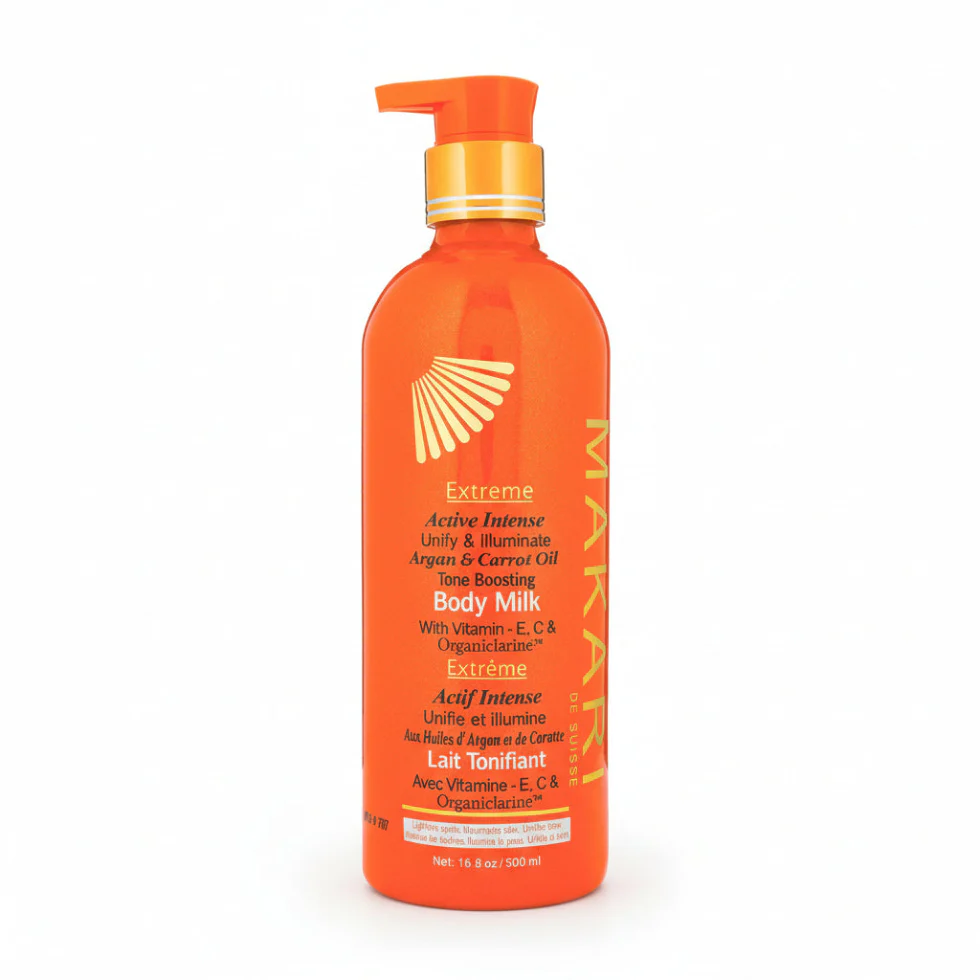 Makari Argan Carrot Body Milk 500ml | Brighten Hydrate Skin Care