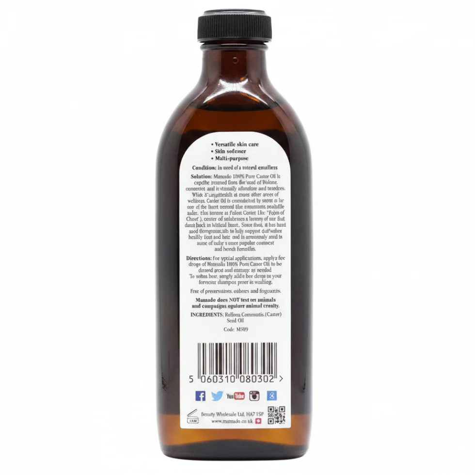 Mamado 100% Pure West Indian Castor Oil 150ml | Hair Growth & Skin Care Oil - Image 2
