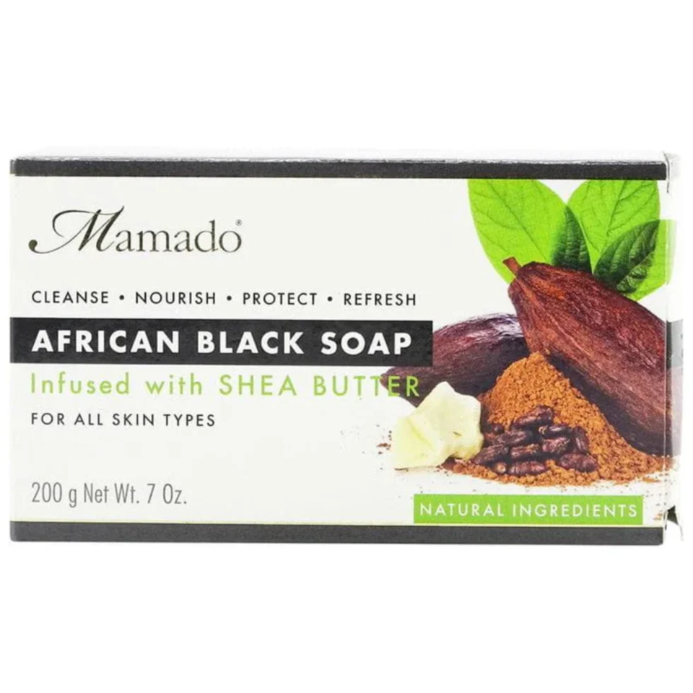Mamado African Black Soap with Shea Butter 200g | Cleansing & Nourishing Soap