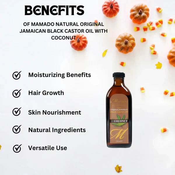 Mamado Jamaican Black Castor Oil with Coconut 150ml | Hair Growth & Deep Moisture - Image 2