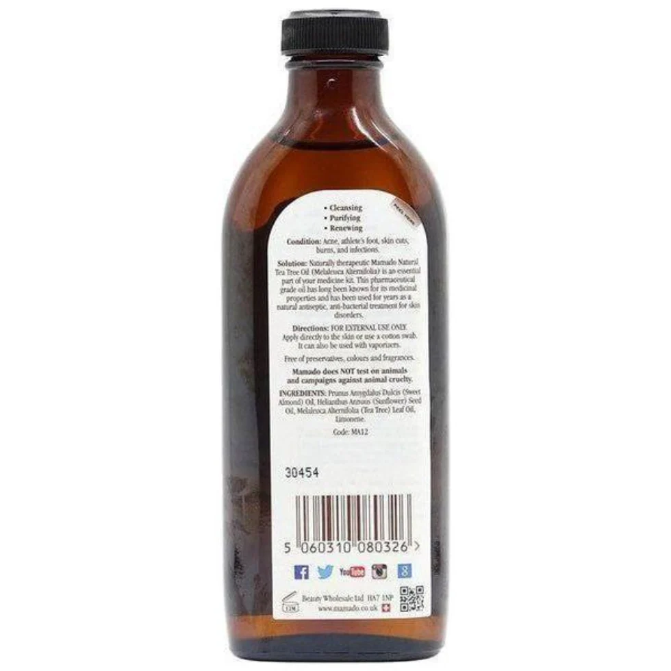 Mamado Natural Tea Tree Oil 150ml | Purify Skin & Hair Nourishing Oil - Image 2