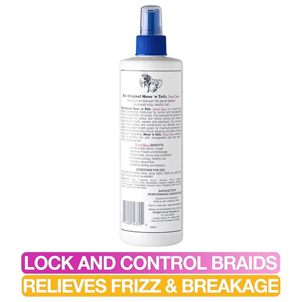 Mane N Tail Braid Sheen Conditioning Spray 12oz | Control, Moisture & Shine - Image 4