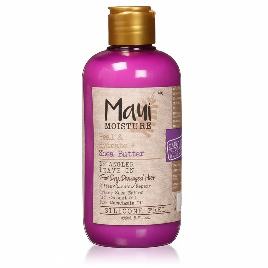 Maui Moisture Heal & Hydrate + Shea Butter Detangler Leave In For Dry Damaged Hair 8oz