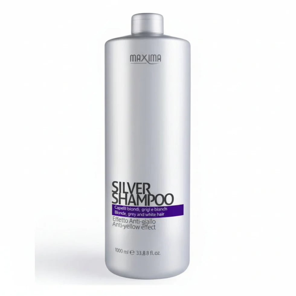 Maxima Professional Silver Shampoo 1000ml | Anti-Yellow Tone Hair Care