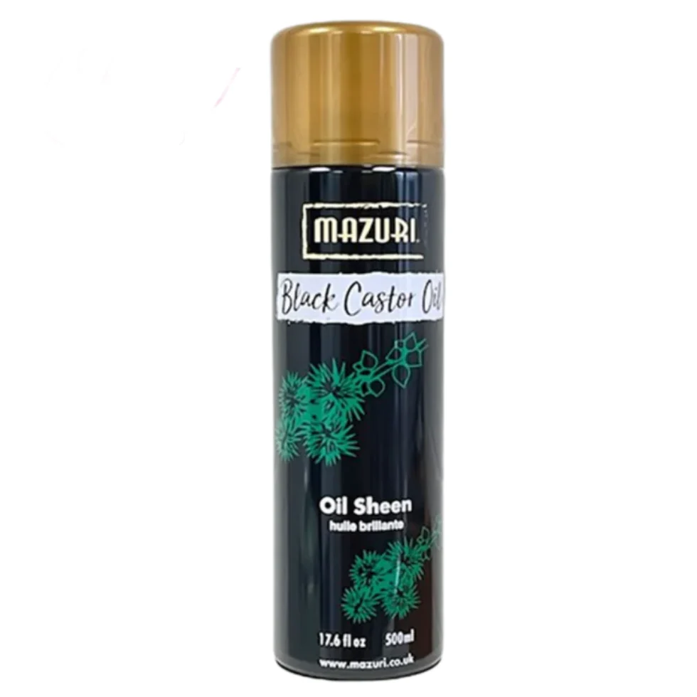 Mazuri Black Castor Oil Sheen Spray 500ml | Shine & Smooth Hair Finish