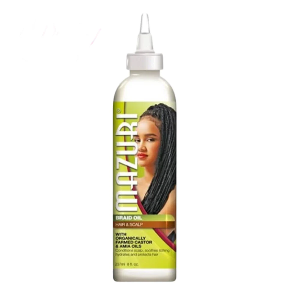Mazuri Braid Oil 237ml | Castor & Amla Hair & Scalp Nourishing Oil
