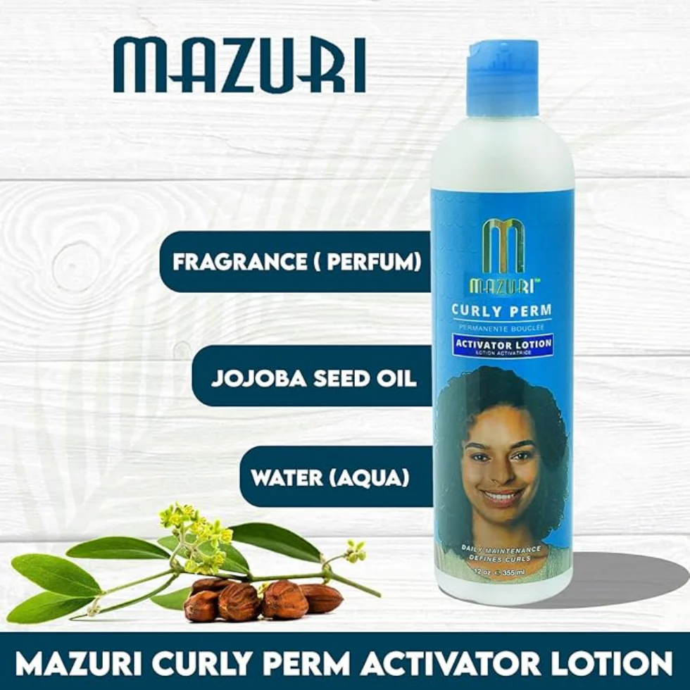 Mazuri Curly Perm Activator Lotion 12oz | Define, Moisturize & Enhance Curls - Image 3