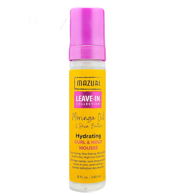 Mazuri Moringa Oil & Shea Butter Curl & Hold Mousse 240ml-- Hydrate & Define Curls