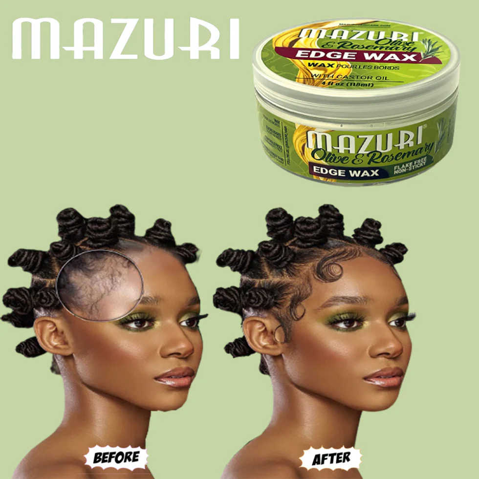 Mazuri Olive Oil & Rosemary Edge Wax 4oz | Strong Hold & Frizz Control - Image 2