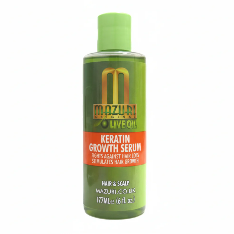 Mazuri Olive Oil Keratin Growth Serum 177ml | Strengthen & Shine Boost