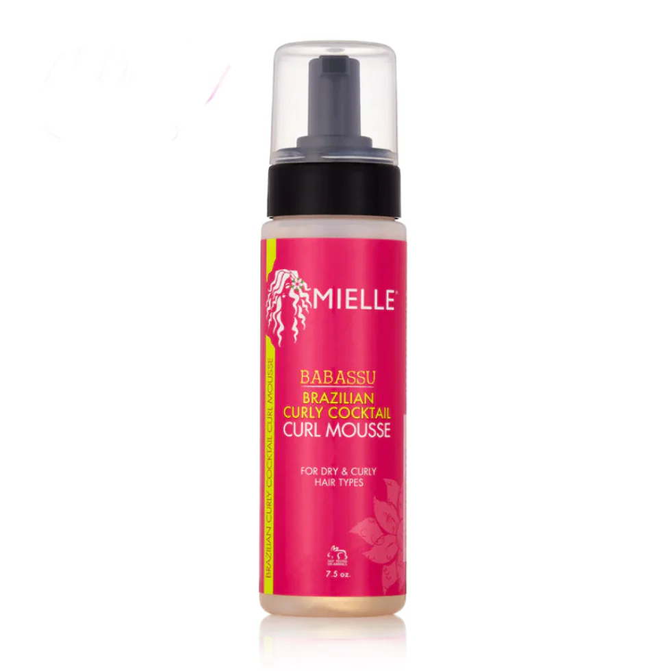 Mielle Babassu Curly Cocktail Curl Mousse 7.5oz | Soft Defined Frizz-Free Curls