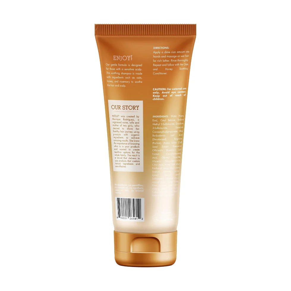 Mielle Oats & Honey Soothing Shampoo 8oz | Gentle Hydration & Scalp Care - Image 2